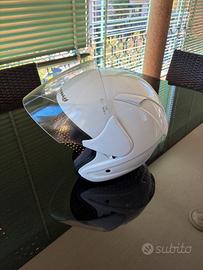 Casco Suomi Jet bianco con visiera taglia S 55/56