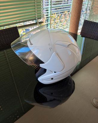 Casco Suomi Jet bianco con visiera taglia S 55/56
