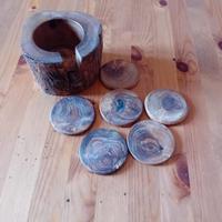 sottobicchieri in legno di ulivo