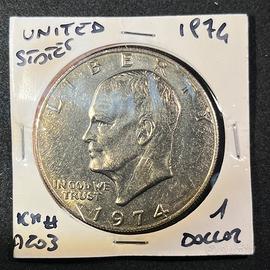 Collectible Coin 1 Dollar Eisenhower Dollar 1974