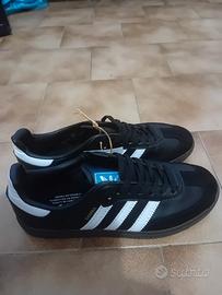 Adidas Samba - Black & White (Gum Sole)