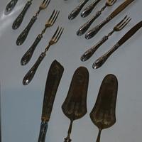 Posate SOLINGEN in argento 800 e ottone vintage