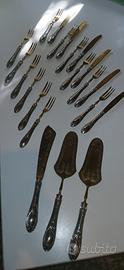 Posate SOLINGEN in argento 800 e ottone vintage