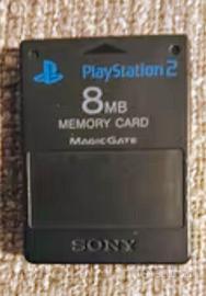 Memory Card Nera Sony originale da 8 Megabyte 
