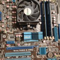 Scheda  e CPU AMD  socket  AM2, retro, vintage