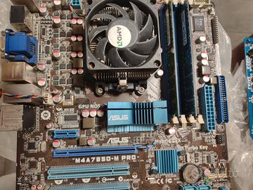 Scheda  e CPU AMD  socket  AM2, retro, vintage