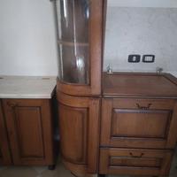 Mobiletto e vetrinetta angolare x TAVERNA/BAITA 