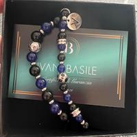 Due bracciali nero azzurri