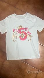Magliettina mio 5 compleanno
