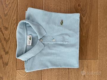 Polo Lacoste azzurra tg M