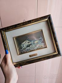 Quadro Vintage M. Lamberti 23,5cm x 18,5cm 