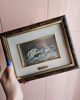Quadro Vintage M. Lamberti 23,5cm x 18,5cm 