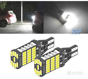 2 LAMPADE LED T15 W16W LUCE BIANCA