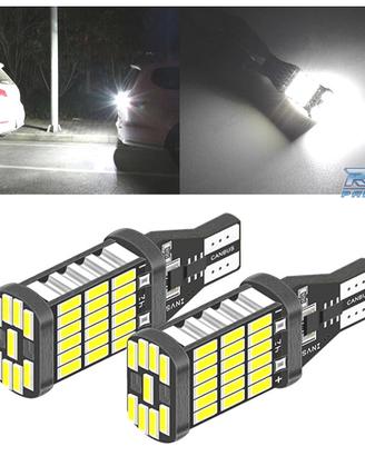 2 LAMPADE LED T15 W16W LUCE BIANCA