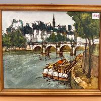 Bernard Dufour - olio su tela - 45x35