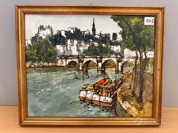 Bernard Dufour - olio su tela - 45x35