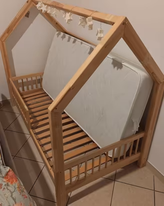 Lettino Casetta Mon Lit Cabane "B Premium" 80x160