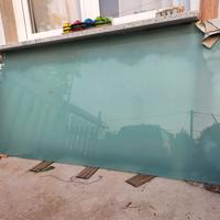 piano in vetro satinato per tavolo 