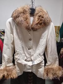 Tessuto collo e polsi volpe staccabile