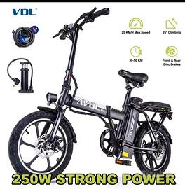 VDL, Bici Elettrica Pieghevole 16″ 250W 36V 11,4Ah