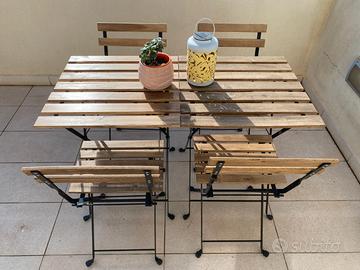 2 Tavoli + 4 sedie da giardino