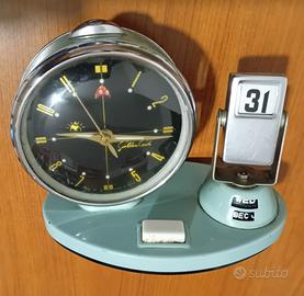 Orologio antico da tavolo, sveglia , calendario