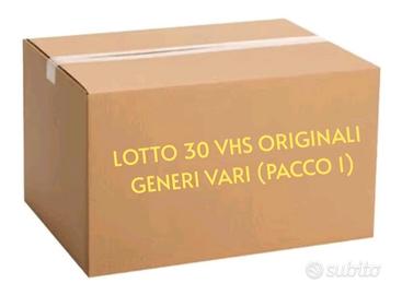 LOTTO 30 VIDEOCASSETTE VHS ORIGINALI VARIO GENERE