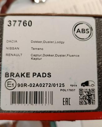 Pasticche freno ABS - Dacia - Nissan -Renault