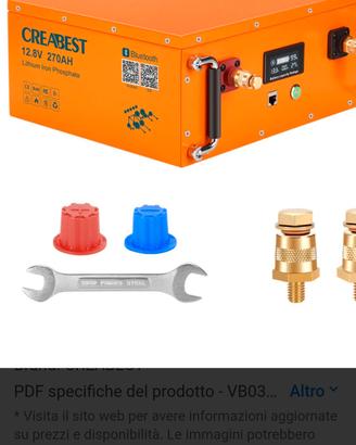batteria lifepo4 12v 270 Ah