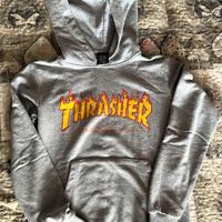 Felpa Trasher con cappuccio, grigia, taglia S