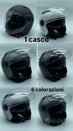 CASCO DIEFFE 62 CON DOPPIA VISIERA E 2 PRESE D’ARI