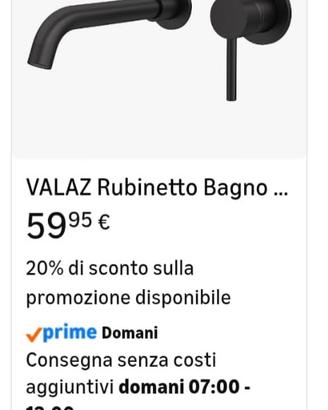 Rubinetto nero a muro per lavabo bagno
