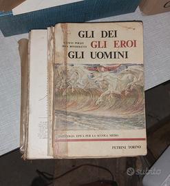 Libri scolastici anni '80 di vario genere