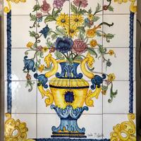 Maioliche mattonelle vaso fiori vietrese