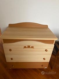 Mobile fasciatoio con cassetti