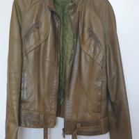 Giubino in pelle verde