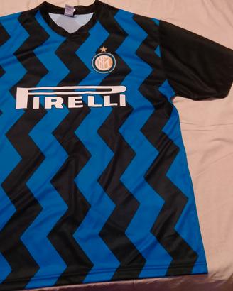 Maglia calcio blu nera XL