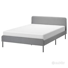 Struttura letto grigia Ikea Slattum