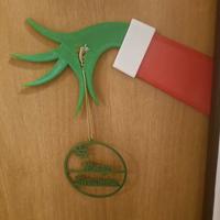 Mano del Grinch per decorazione porta
