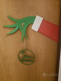Mano del Grinch per decorazione porta