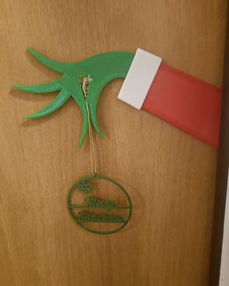 Mano del Grinch per decorazione porta