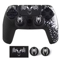 🎮 Guscio Silicone PS5 – Stile Venom Nero/White