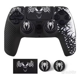 🎮 Guscio Silicone PS5 – Stile Venom Nero/White