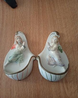 👼 Coppia di angioletti decorativi in ceramica 👼