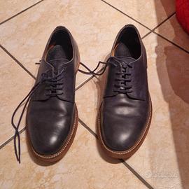 Scarpe in pelle stringate blu