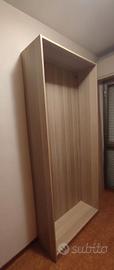 Struttura e ripiani armadio Pax Ikea rovere