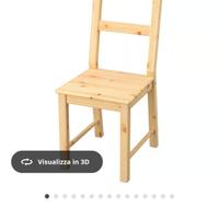 sedia legno di pino Ikea ivar