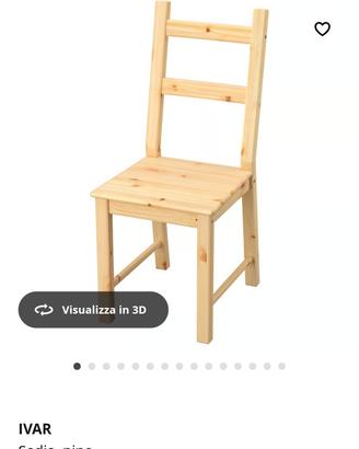 sedia legno di pino Ikea ivar