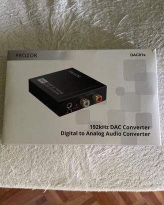 Convertitore Audio DAC PROZOR 192Khz (Ottico/Coass