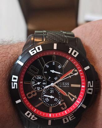 Orologio uomo guess rosso/nero da polso
